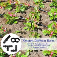 Kit de 40 Raccords d'irrigation Goutte à Goutte pour Tube de 16 mm, 10 tés, 10 raccords, 10 Coudes et 10 Bouchons d'extrémité pour Système