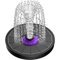 Fontaine Solaire 2024 Upgraded,3.5W Solaire Flottant Extérieur Fontaine Pompe Bassin Solaire avec 8 Buses pour Bain