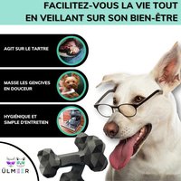 Jouet Chien À MâcherRésistant À La MorsureBrosse À Dents Chien JouetDistributeur Nourriture Croquettes Friandise ChienAnti StressJouet Caoutchouc