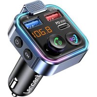 Transmetteur Fm Bluetooth Voiture, Allume Cigare Bluetooth 5,3 Émetteur Fm Radio, Chargeur Rapide De Voiture Pd 30W & Qc3,0 A