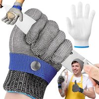 Gant Anti Coupure Cuisine,Gant Huitre Protection,Gants Résistants Coupures Acier Inoxydable,Gants résistants aux coupures de maille d'acier