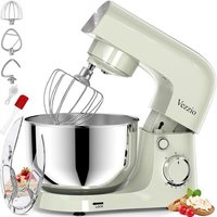 Robot Pâtissier, 4,5 L 1500 Watts Mélangeur De Pâte Compact Avec Crochet De Pétrissage, Fouet, Protection Contre Les Éclaboussures Et Système De