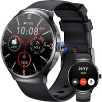 Montre Connectée Homme Femme,1.43'' AMOLED Smartwatch avec Appel Bluetooth,100+ Montre Sport Connectee,SpO2 Sommeil Podometre Cardiaque Etanche IP68