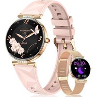 Montre Connectée Femme Appel: Bluetooth Montres Bracelet Intelligente Or Rose