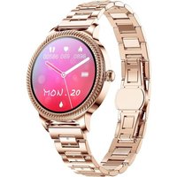 Montre Intelligente Traqueur de Fitness Bracelet en Acier Inoxydable étanche Moniteur de fréquence Cardiaque Podomètre Femmes Montre Sport Bijoux