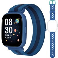 Montre Connectée Enfant Non APP Connectée, 1,83"" Smartwatch avec Podomètre, IP68 Étanche, Cardiofrequencemètre, Moniteur de Sommeil, Jeux de Puzzle