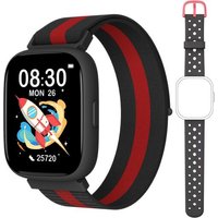 Montre Connectée Enfant Non APP Connectée, 1,83"" Smartwatch avec Podomètre, IP68 Étanche, Cardiofrequencemètre, Moniteur de Sommeil, Jeux de Puzzle