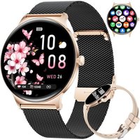 Montre Connectée Femme avec Appel Bluetooth, 1.43"" AMOLED 7,9 mm Ultra-Mince avec Fonction Féminine/120+ Modes Sport/Fréquence