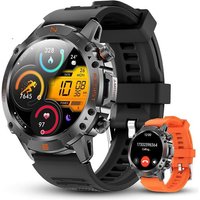 Montre Connectée Homme 2025, Boussole/Étanchéité 3ATM/Autonomie 60 Jours, 1,43"" AMOLED Militaire Smart Watch avec Appels Bluetooth, 170+ Modes Sport
