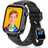 Nouvelle 4G Montre Connectée Enfant, Étanche IP68 Smartwatch Téléphone Enfant avec GPS, Appel, Fonction SOS, Appel Vidéo/Mode