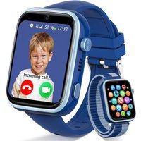4G Montre Connectée Enfants, IP68 Étanche Montre Telephone Enfant avec Appels, Appels Vidéo, Chat Vocal, WhatsApp, Wi-FI, GPS, SOS, Mode École,