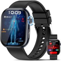 Montre Connectée avec ECG/HRV/Acide urique/IMC/¿¿¿¿é¿¿¿, 1.95"" AMOLED Smartwatch avec Appel Bluetooth, Détection des émotions Montre Connectee,