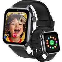 4G Montre Connectée Enfants, Appels Vidéo, Localisation GPS, IP68 Étanche Montre Telephone Enfant avec SOS, Musique, Mode École, Podomètre, Jeux,