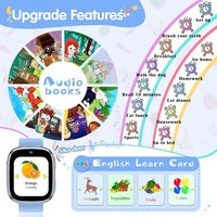 Montre Connectée Enfant - Montre Intelligente pour Enfants avec Appel SOS Jeux Pédomètre Caméras Musique Torche Reveil