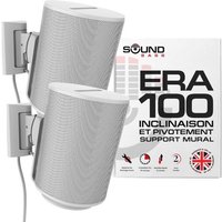 Era100 Lot De 2 Supports De Montage Mural, Inclinables Et Pivotants, Blanc, Double (2 Pièces), Compatible Avec Sonos Era 100, Installation Sans