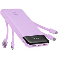 Power Bank 20000mah, Chargeur Portable À Chargement Rapide Avec Câbles Intégrés, 5 Sorties Et 4 Entrées Pour Iphone 14 13 12 11 Samsung S21