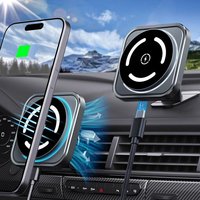 15w Support Telephone Voiture Induction, Chargeur Magsafe Voiture Sans Fil, Support Telephone Magnétique Chargeur Sans Fil Pour Iphone 16/15/14/13/12