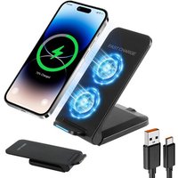 Chargeur Induction Sans Fil Rapide Pour Iphone 15 14 13 12 11 Pro Max Galaxy S25 S24 S23 S22 Google Xiaomi Etc 15W Station De Charge Compatible Avec