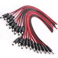 20PCS 5.5 X 2.5mm DC Alimentation Pigtail Cables,18AWG 12V 5A DC d'alimentation Connecteur pour Vidéo Surveiller CCTV Caméra Câble LED Strip