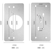 Ensemble Complet - Charnière De Porte D'armoire En Acier Inoxydable, Plaque Fixe De Réparation De Porte D'armoire, Joint Renforcé De Garde-Robe,