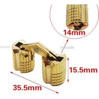 14 Mm - Charnières Cylindriques En Cuivre Invisible, Armoire Cachée, Laiton, Porte, Petite Boîte,1pc
