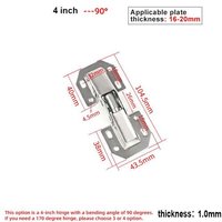 4 Pouces - Charnières De Meubles Universelles À Fermeture Douce, Charnière Pliante Hydraulique, Quincaillerie Sans Rainurage, Armoire De Planche
