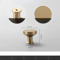 A2-27 Mm - Lèvent De Porte Côtelés En Laiton Pour Armoires, Dorés Et Brillants, Ronds Et Brossés, Meubles De Luxe Nordiques, Armoire Et Commode