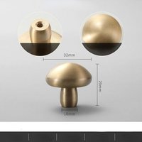 A1-32 Mm - Lèvent De Porte Côtelés En Laiton Pour Armoires, Dorés Et Brillants, Ronds Et Brossés, Meubles De Luxe Nordiques, Armoire Et Commode