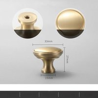 A3-33 Mm - Lèvent De Porte Côtelés En Laiton Pour Armoires, Dorés Et Brillants, Ronds Et Brossés, Meubles De Luxe Nordiques, Armoire Et Commode