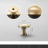 A6-27 Mm - Lèvent De Porte Côtelés En Laiton Pour Armoires, Dorés Et Brillants, Ronds Et Brossés, Meubles De Luxe Nordiques, Armoire Et Commode