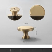 A7-32 Mm - Lèvent De Porte Côtelés En Laiton Pour Armoires, Dorés Et Brillants, Ronds Et Brossés, Meubles De Luxe Nordiques, Armoire Et Commode