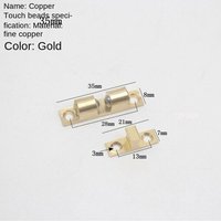 35 Mm D'or - Loquet À Double Boule En Cuivre Pur, Loquet En Laiton Bronze, Loquets De Porte D'armoire, Loquets De Porte, Perles Tactiles, Accessoires