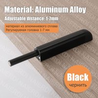10pcs Ftq-8-Black - Loquets D'armoire En Alliage D'aluminium, Loquets À Pousser Pour Ouvrir, Poignée D'armoire Cachée, Loquets Magnétiques Pour