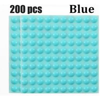 Blue-200pcs - Mini Butée De Porte Transparente Auto-Arina, Pare-Chocs D'armoire, Coussin De Planche, Protecteur Mural En Silicone, Tampons