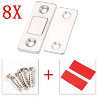 Avec Autocollant 8 Ensembles - Myhomera 20 Ensembles/8 Ensembles De Portes Magnétiques Solides, Loquet De Porte D'armoire, Loquet De Meubles, Armoire