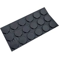 Black 20x2mm 18 Pcs - Pare-Chocs Coordonnants En Caoutchouc De Silicone Souple, Coussinets De Pieds, Amortisseur De Planche, Pare-Chocs D'armoire,