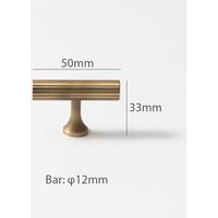 Bouton C-3726-T - Poignée De Barre En T En Laiton Massif, Poignées De Chambre À Coucher, Poignée De Porte D'armoire De Cuisine, Poignée De Nervure