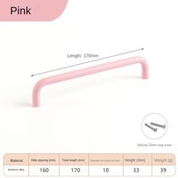 160 Mm Rose - Poignée De Meuble En Alliage D'aluminium Pour Armoire De Cuisine, Bouton De Garde-Robe, Porte De Garde-Robe, Armoire À Chaussures,