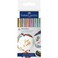 160706 - Marqueur Metallics Avec Pointe En Fibre, Largeur De Trait 1,5 Mm, Convient Pour De Nombreuses Surfaces, Avec Effet Métallique Or, Argent,