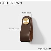6pcs - Trou 03 - Poignée De Meuble En Cuir Pour Armoire De Cuisine, Boutons De Porte, Armoire, Melrib Chi Board, Plusieurs Documents