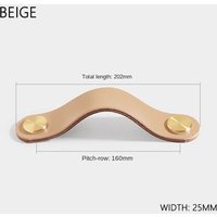 1 Pcs - 06-160 Mm - Poignée De Meuble En Cuir Pour Armoire De Cuisine, Boutons De Porte, Armoire, Melrib Chi Board, Plusieurs Documents