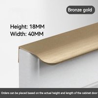 1200 Mm - Or De Bronze - Poignée De Porte De Luxe À Lumière Invisible, Sans Poinçonnage, Longue Poignée Noire, Cachée Dans L'armoire, Emballage De