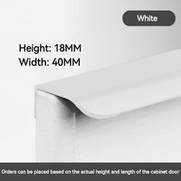 200 Mm - Blanc - Poignée De Porte De Luxe À Lumière Invisible, Sans Poinçonnage, Longue Poignée Noire, Cachée Dans L'armoire, Emballage De Bord De