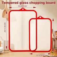 Lot De 2 Planches À Découper En Verre Trempé