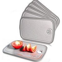 Lot De 6 Planches À Découper En Plastique Antidérapant Avec Rainure À Jus Et Poignée, Passe Au Lave-Vaisselle, Sans Bpa, Antibactérienne, Aspect