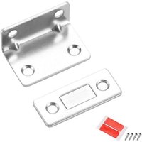Argent - Porte De Bain Magnétique, Loquet De Porte Magnétique, Attracteur De Bain, Meubles, Panneau Chi, Loquets D'armoire Avec Vis, 1 Jeu