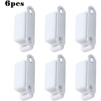Blanc - Porte Magnétique En Plastique Abs, Loquets D'armoire Marron, Loquet De Porte Cerise, Loquets Magnétiques Blancs, 4.5cm, 6 Pièces