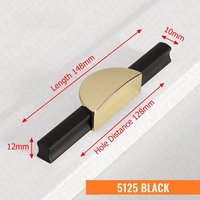 5125 Noir 128 Mm - Poulies De Garde-Robe En Aluminium Massif, Meubles De Cuisine Jeunesse