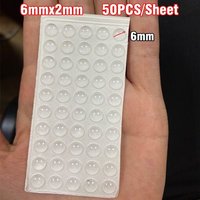 50pcs - Tampons De Protection Auto-Adhésifs Transparents, Butée De Porte En Silicone, Pare-Chocs D'armoire, Protecteur Mural, Meubles, Réfrigérateur,