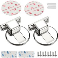 RUON-Cale Porte,Butée De Porte Invisible,Résistant À La Porte,Butée Forte Anti-Collision Invisibles Butoir De Porte,Avec Vis Et Adhésif,Pour Bureau